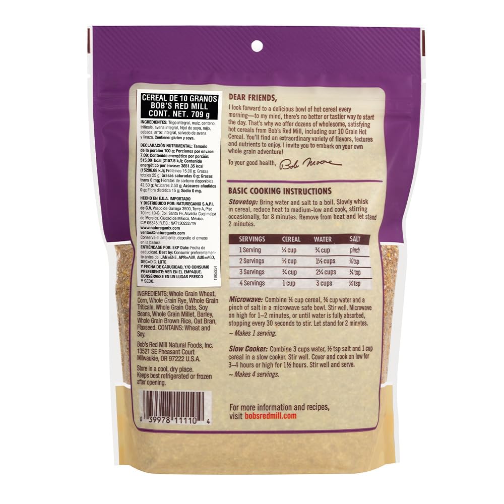 Bob's Red Mill 10 Grain Hot Cereal, 25 Oz