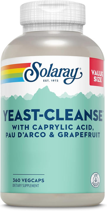 SOLARAY Yeast Cleanse, Antioxidant Support with Caprylic Acid