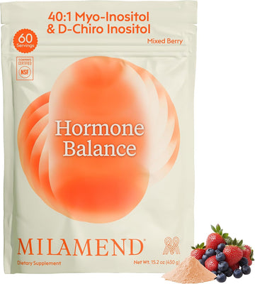 milamend 14-in-1 Multi-Nutrient Drink Mix — Daily Women's Wellness Routine with 40:1 Myo-Inositol, D-Chiro Inositol, Folate, CoQ10, B6, Amino Acids — Mixed Berry Powder, 60 Servings
