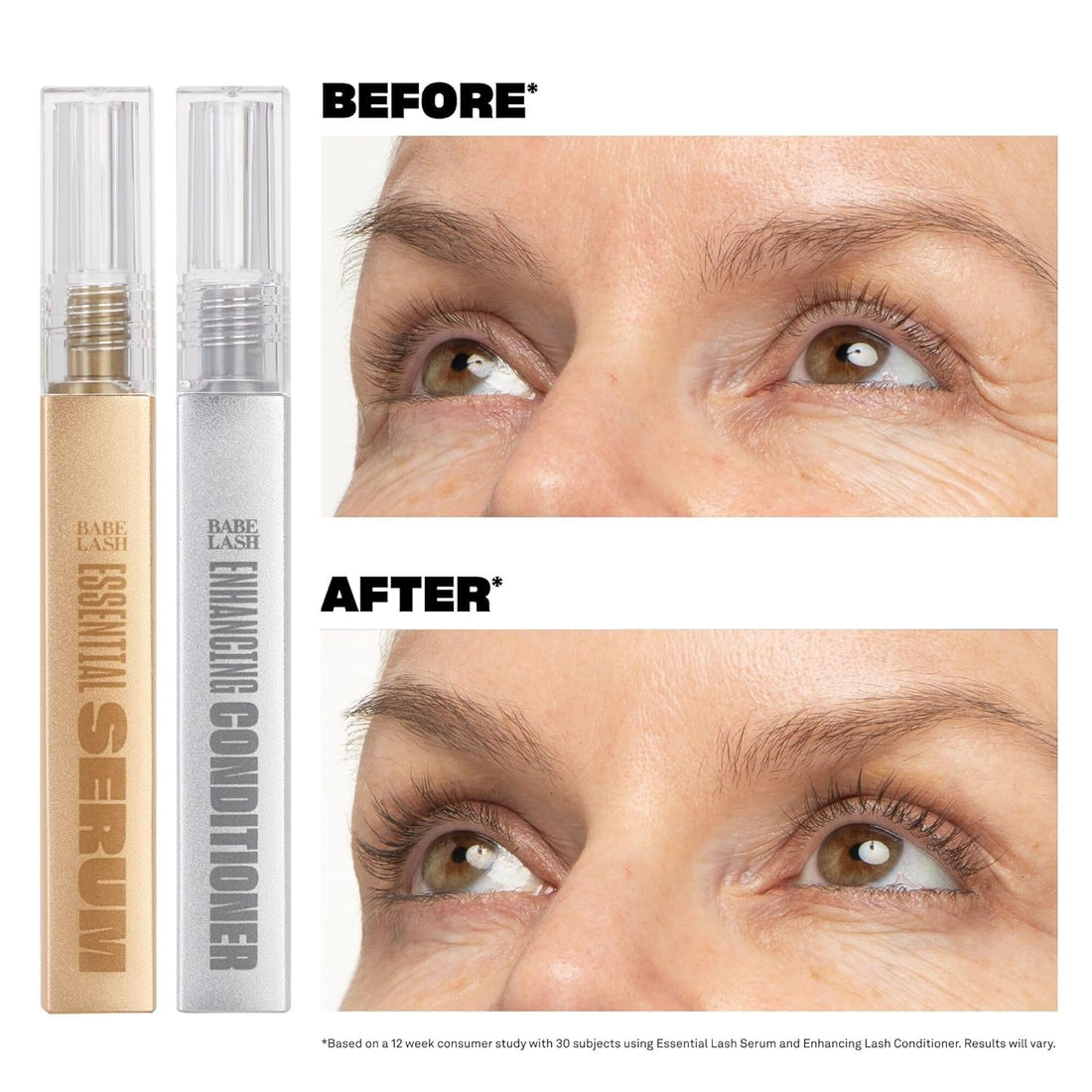 Babe Original Lash Serum AM/PM Kit - 2mL Babe Lash Essential Serum & 3mL Enhancing Conditioner