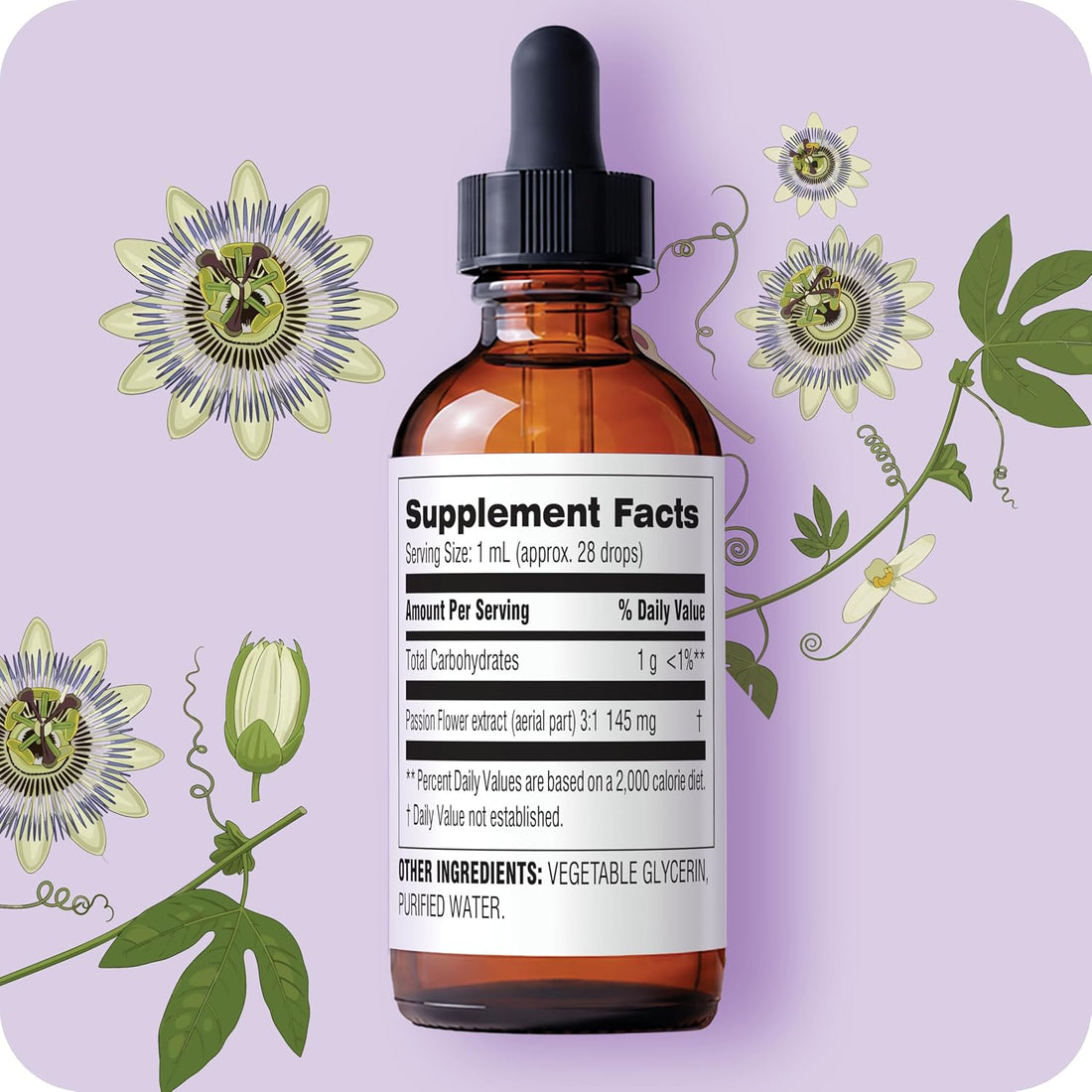 Botanic Choice Passion Flower Liquid Extract - Alcohol-Free Herbal Supplement, Traditional Support for Relaxation - 1 Fl. Oz