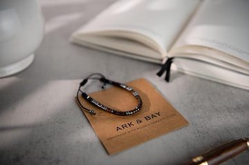 ARK & BAY 1 Corinthians 16:13 | Be on your guard; stand firm in the faith; be courageous; be strong | Christian Morse Code Bracelet | Handmade Adjustable Custom Bible Verse Bracelets For Women & Men | Religious Faith Scripture
