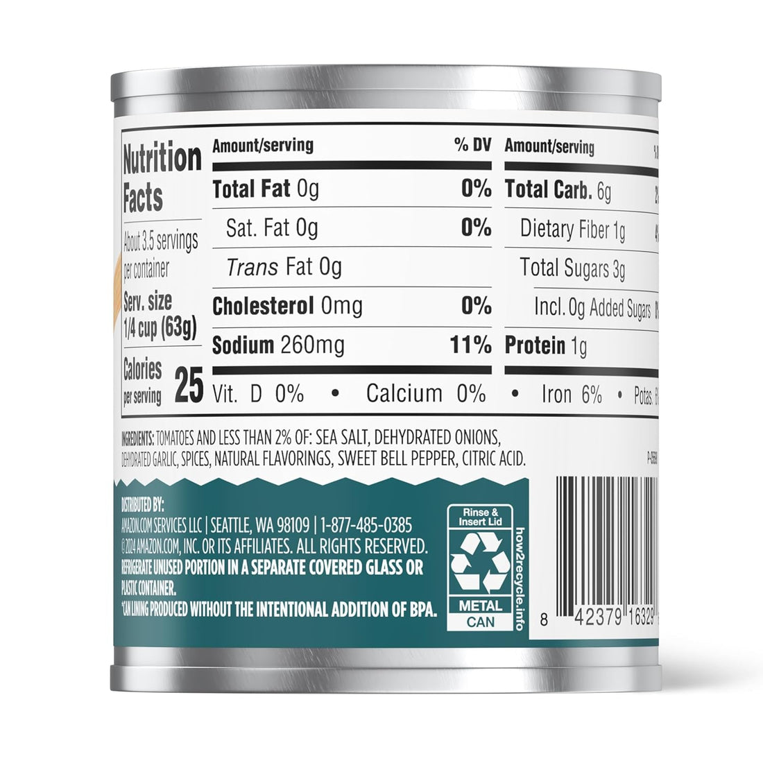 Amazon Grocery, Tomato Sauce, 8 Oz (Previously Amazon Fresh, Packaging May Vary)
