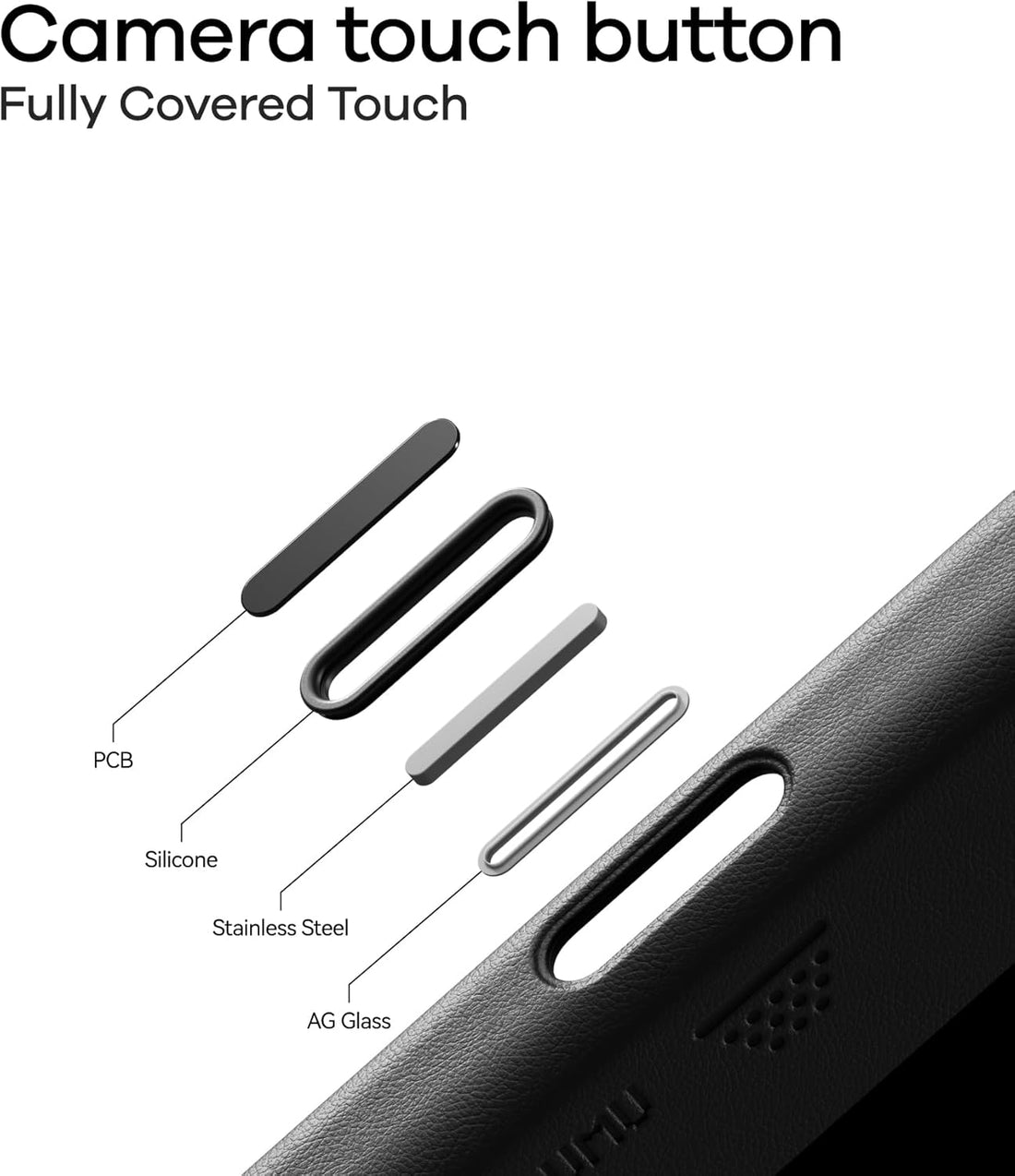 Aulumu A17 Vegan Leather CoolHyper for iPhone 17 Pro Max Case | Camera Control | with Cooling Fins | Luxury Comfort | Compatible with MagSafe | Complete Wrap-Around - White