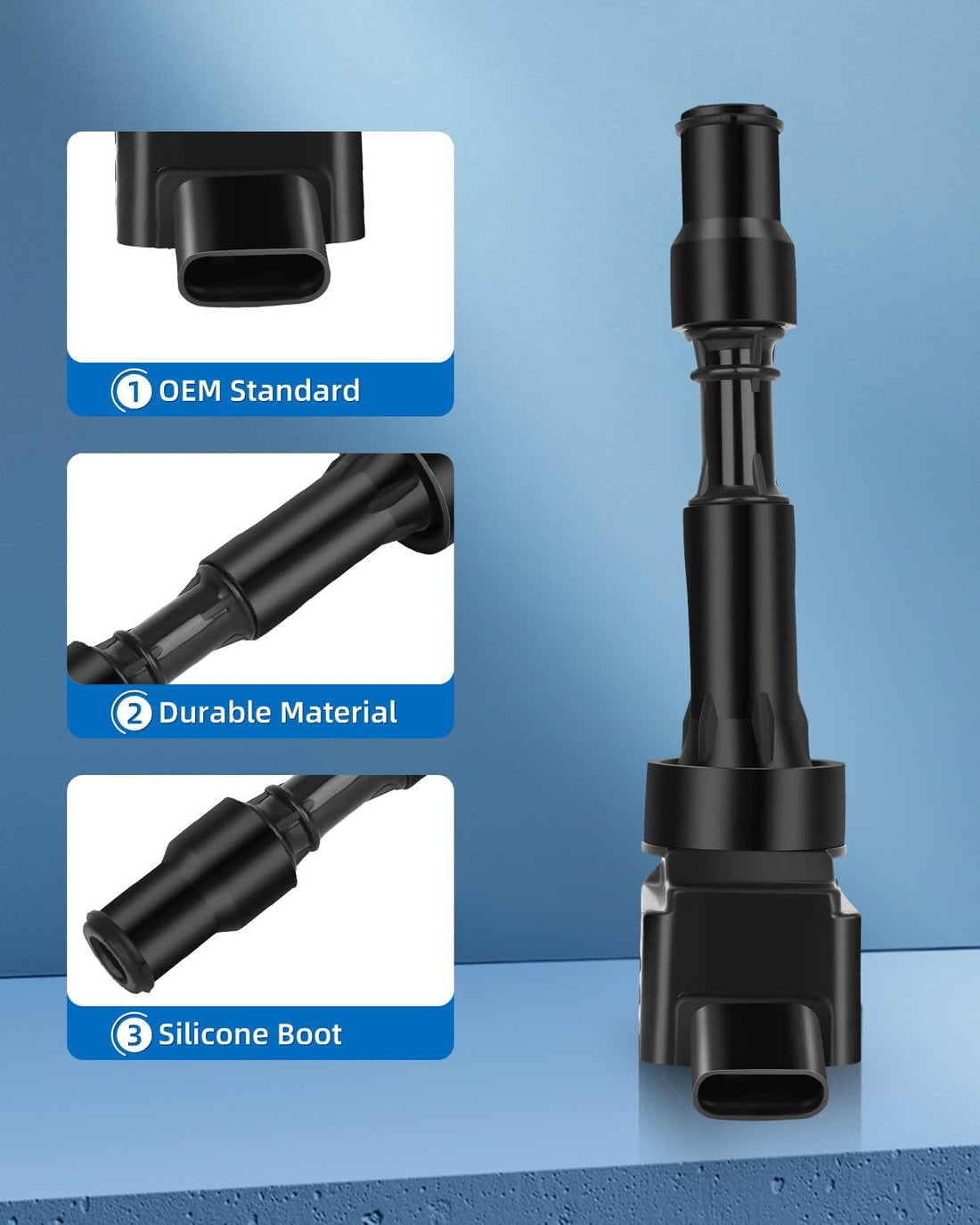 ECCPP UF816 4 ignition coils with 4 iridium Spark Plugs 95125 for Hyundai Elantra Sonata Kona for Kia Forte Optima 2.0L GN10877 UF816 UF-816 49137