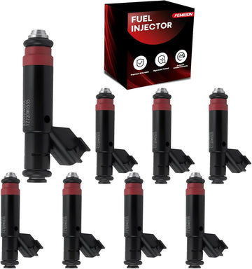 Femibon Fuel Injectors 53032145AA Compatible with Jeep Grand Cherokee 2001-2002,for Dodge Durango 2001-2003,for Dakota 2001-2003,for Ram 1500 2002-2003 4.7L V8 Replace No# 812-12144 FJ475ˆSet of 8