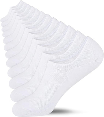 Heatuff No Show Socks Womens Cotton Low Cut Non Slip Casual Socks Invisible Flat Boat Liner Socks (6/9 Pairs)