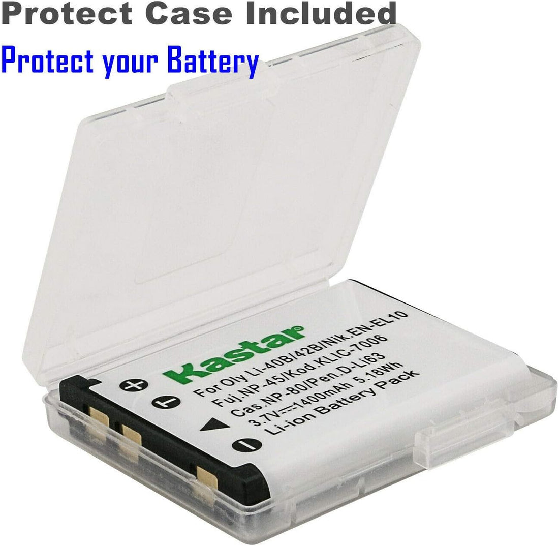 Kastar CNP-80 Battery 4-Pack Replacement for Casio Exilim EX-Z26, Exilim EX-Z28, Exilim EX-Z33, Exilim EX-Z35, Exilim EX-Z37, Exilim EX-Z88, Exilim EX-Z115, Exilim EX-Z270, Exilim EX-Z280 Camera