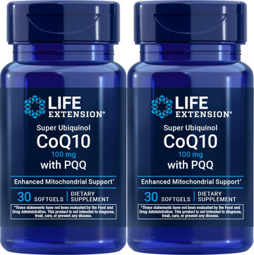 Life Extension Super Ubiquinol CoQ10 with PQQ, 30 softgels (Pack of 2)