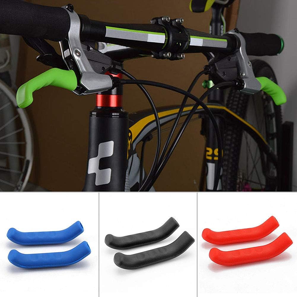 Mantain 4 Pcs Bicycle Brake Levers Sleeve Silicone Gel Anti-Slip Brake Handle Protection Cover 2 Pair (White)