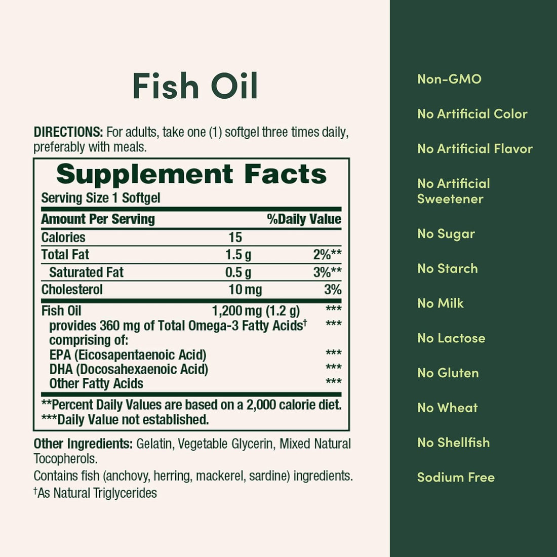 Nature's Bounty Fish Oil Omega 3 Supplements - Supports Heart Health, 1200 Mg Fish Oil, Omega-3, 200 Softgels (Pack of 1)