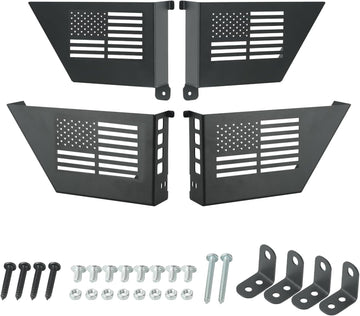 SUNPIE 4PCS Metal Front Rear Door Storage Pocket Storage Box, Door Side Insert Organizer Box Pockets Compatible with 2007-2018 Wrangler JK 4 Door JKU Compatible with Jeep JK JKU Accessories