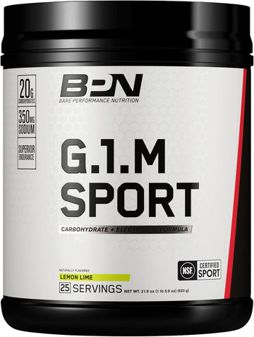 BPN G.1.M Go One More Sport, Endurance Training Fuel, Superior Carbohydrate & Electrolytes Powder Formula, Reduce Fatigue, Lemon Lime, 25 Servings