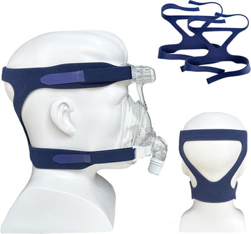 GJX 2 Packs Universal Headgear Closed Edges Replacement Headgear Strap CPAP Mask Full Face Replace Part (Without Mask)