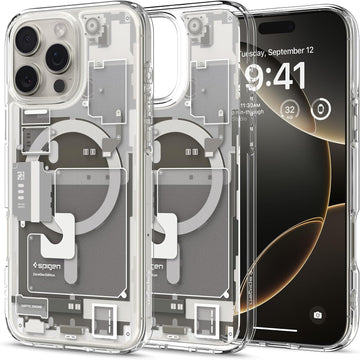 Spigen Ultra Hybrid MagFit Direct Digital Printing Case for iPhone 16 Pro Max [Custom Design][Compatible with Magsafe] - Zero One Natural Titanium